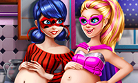 play Hero Dolls: Pregnant Bffs