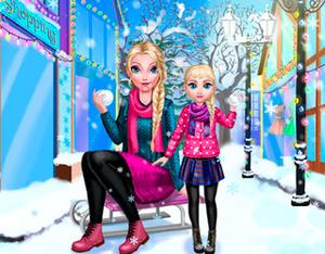 play Mommy Elsa Winter Day