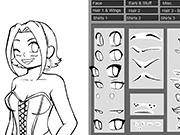 play Anime Girl Lineart Generator Game