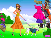 play Strolling With Dog Dressup Game