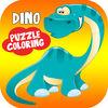 Dinosaurs Puzzle Coloring Pages Game For Kids