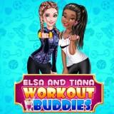 play Elsa And Tiana Workout Buddie
