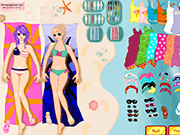 play Sunbathing With Bff Dress Up Game