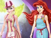 Ariel And Elsa Career Dress Up