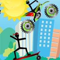 play Stickman Skateboard-Bike Challenge