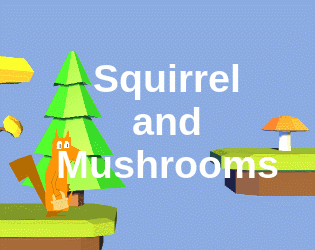 Squirrel And Mushrooms