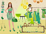 play Green Fashion Effect Dressup Game