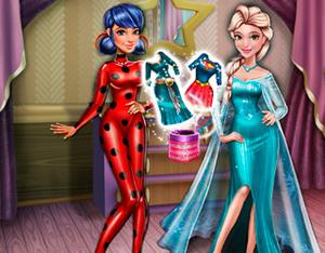 play Ladybug And Elsa Dress Up