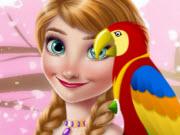 play Ice Princess And Cute Parrot