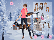 play Monica Winter Dressup Game