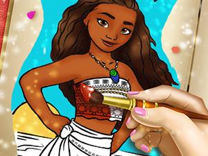 play Moana Coloring Book