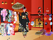 play Flower Kimono Girl Dressup Game
