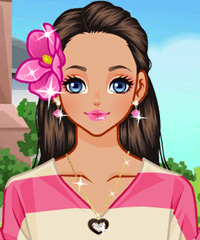 Pink And Green Dress Up Game