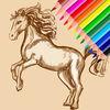 Coloring Book For Kids Games Horse Version