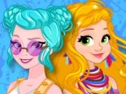 play Elsa And Rapunzel Festival Getaway