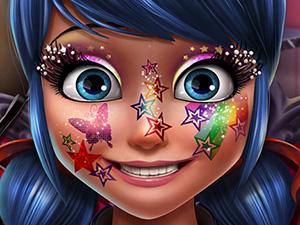 play Ladybug Glittery Makeup