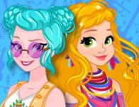 play Elsa And Rapunzel Festival Getaway