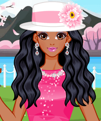 Pink Sakura Dress Up Game