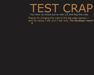 Test Crap, The Lowest Rated Crap On Kongregate 2017