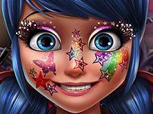 play Ladybug Glittery Makeup