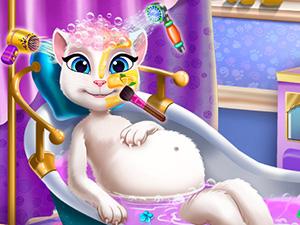 play Pregnant Kitty Spa