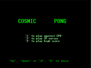 play Cosmic Pong