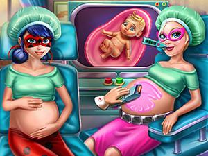 play Hero Bffs Pregnant Check Up