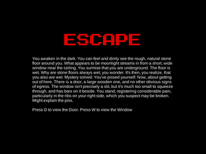 play Escape - A Text Adventure