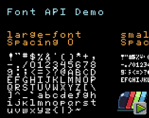 play Pixel Vision 8: Font Demo