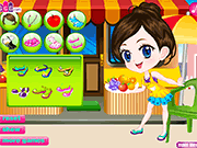 play Cute Fruit Vendor Dressup Game