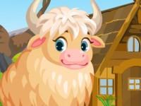 play Cute White Yak Rescue