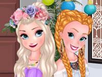 play Elsa And Anna Pool Party