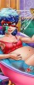 Pregnant Dotted Girl Spa