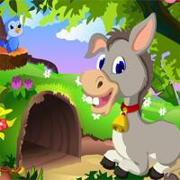 play Funny-Donkey-Rescue-Games4King