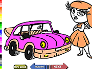 Princess Car Coloring Game