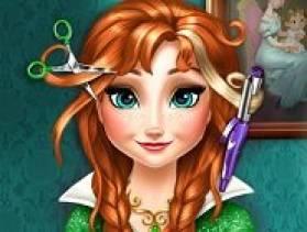 play Anna Frozen Haircuts - Free Game At Playpink.Com