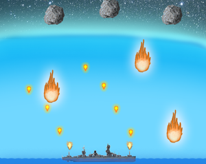 play Ship Defence Against Asteroid