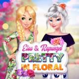 play Elsa & Rapunzel Pretty In Floral