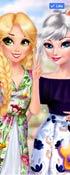 play Elsa And Rapunzel Pretty In Floral