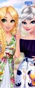 Elsa And Rapunzel Pretty In Floral