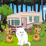 play Cute White Cat Rescue Escape