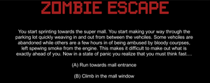play Zombie Escape Text Adventure