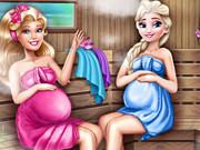 Cute Mommies Pregnant Sauna