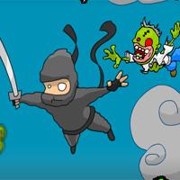 play Super Ninja Skydiving Plus Zombies Newgrounds