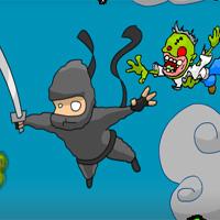 play Super Ninja Skydiving Plus Zombies Newgrounds