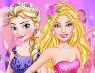 play Barbie And Elsa Wedding Crashers