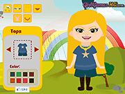 play Rainbow Girl Dressup