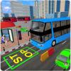 Modern Coach Bus Parking 3D