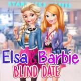 play Elsa & Barbie Blind Date