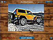 Yellow Jeep Wrangler Off Road